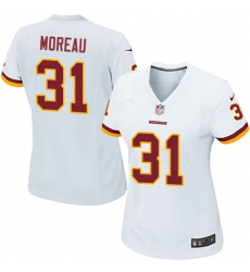 Women's Nike Washington Redskins #31 Fabian Moreau Game White NFL Jersey