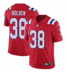 Men's Nike New England Patriots #38 Brandon Bolden Red Alternate Vapor Untouchable Limited Player NFL Jersey