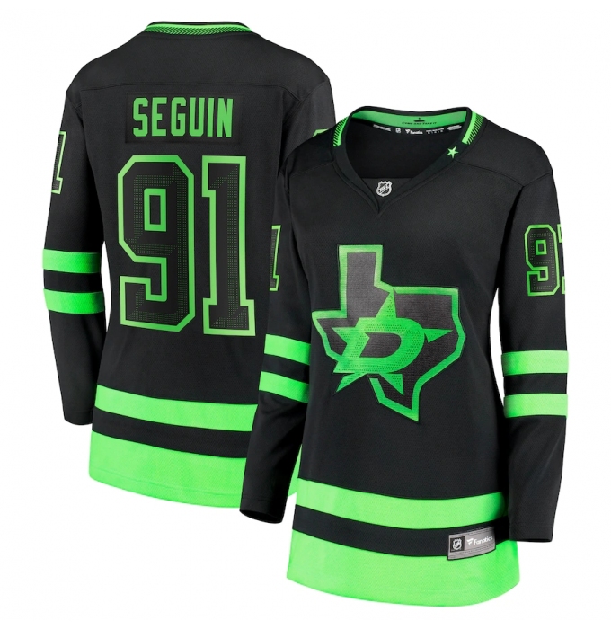 Women's Dallas Stars #91 Tyler Seguin Fanatics Branded Black 2020-21 Alternate Premier Breakaway Player Jersey