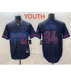 Youth Toronto Blue Jays #84 Dylan Cease Navy 2024 City Connect Limited Stitched Baseball Jersey