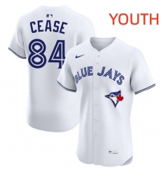 Youth Toronto Blue Jays #84 Dylan Cease White Cool Base Stitched Baseball Jersey