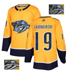 Men's Adidas Nashville Predators #19 Calle Jarnkrok Authentic Gold Fashion Gold NHL Jersey