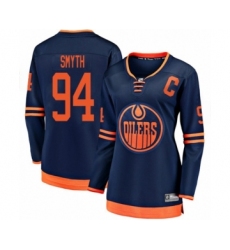Women's Edmonton Oilers #94 Ryan Smyth Authentic Navy Blue Alternate Fanatics Branded Breakaway Hockey Jersey