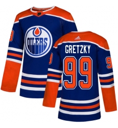 Youth Adidas Edmonton Oilers #99 Wayne Gretzky Authentic Royal Blue Alternate NHL Jersey
