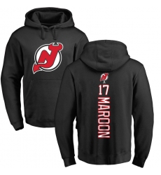 NHL Adidas New Jersey Devils #17 Patrick Maroon Black Backer Pullover Hoodie