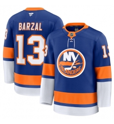 Men's New York Islanders #13 Mathew Barzal Royal 2024-25 Home Stitched Hockey Jersey