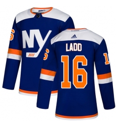 Youth Adidas New York Islanders #16 Andrew Ladd Premier Blue Alternate NHL Jersey