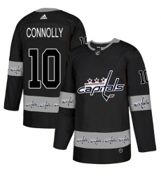 Men's Adidas Washington Capitals #10 Brett Connolly Authentic Black Team Logo Fashion NHL Jersey