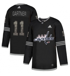 Men's Adidas Washington Capitals #11 Mike Gartner Black1 Authentic Classic Stitched NHL Jersey