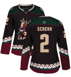 Women's Adidas Arizona Coyotes #2 Luke Schenn Premier Black Alternate NHL Jersey