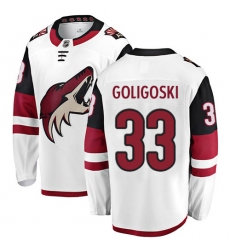 Youth Arizona Coyotes #33 Alex Goligoski Fanatics Branded White Away Breakaway NHL Jersey