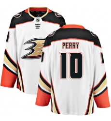 Men's Anaheim Ducks #10 Corey Perry Fanatics Branded White Away Breakaway NHL Jersey