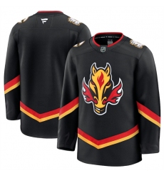 Men's Calgary Flames Blank Black 2024-25 Alternate Stitched Hockey Jersey