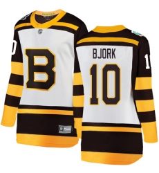 Women's Boston Bruins #10 Anders Bjork White 2019 Winter Classic Fanatics Branded Breakaway NHL Jersey