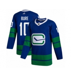 Men's Vancouver Canucks #10 Pavel Bure Authentic Royal Blue Alternate Hockey Jersey