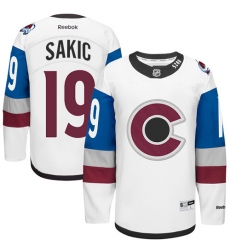 Men's Reebok Colorado Avalanche #19 Joe Sakic Premier White 2016 Stadium Series NHL Jersey