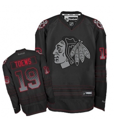 Men's Reebok Chicago Blackhawks #19 Jonathan Toews Premier Black Accelerator NHL Jersey