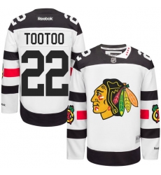 Men's Reebok Chicago Blackhawks #22 Jordin Tootoo Authentic White 2016 Stadium Series NHL Jersey