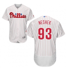 Men's Majestic Philadelphia Phillies #93 Pat Neshek White Home Flex Base Authentic Collection MLB Jersey