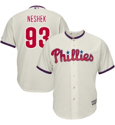 Youth Majestic Philadelphia Phillies #93 Pat Neshek Replica Cream Alternate Cool Base MLB Jersey