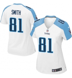Women's Nike Tennessee Titans #81 Jonnu Smith Game White NFL Jersey