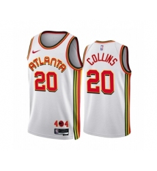 Men's Atlanta Hawks #20 John Collins 2022-23 White Association Edition Stitched Jersey