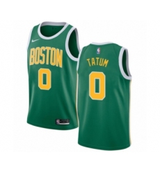 Youth Nike Boston Celtics #0 Jayson Tatum Green Swingman Jersey - Earned Edition