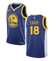 Men's Nike Golden State Warriors #18 Omri Casspi Swingman Royal Blue Road NBA Jersey - Icon Edition