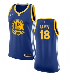 Women's Nike Golden State Warriors #18 Omri Casspi Authentic Royal Blue Road NBA Jersey - Icon Edition