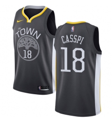 Youth Nike Golden State Warriors #18 Omri Casspi Swingman Black Alternate NBA Jersey - Statement Edition