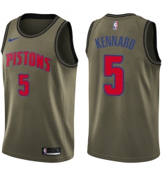 Youth Nike Detroit Pistons #5 Luke Kennard Swingman Green Salute to Service NBA Jersey