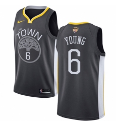 Women's Nike Golden State Warriors #6 Nick Young Swingman Black Alternate 2018 NBA Finals Bound NBA Jersey - Statement Edition