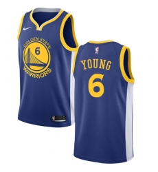 Youth Nike Golden State Warriors #6 Nick Young Swingman Royal Blue Road NBA Jersey - Icon Edition