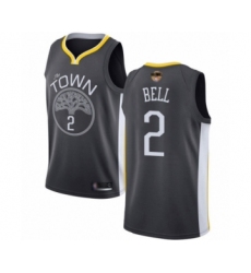 Men's Golden State Warriors #2 Jordan Bell Swingman Black 2019 Basketball Finals Bound Basketball Jersey - Statement Edition