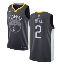 Women's Nike Golden State Warriors #2 Jordan Bell Swingman Black Alternate NBA Jersey - Statement Edition