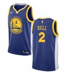 Youth Nike Golden State Warriors #2 Jordan Bell Swingman Royal Blue Road NBA Jersey - Icon Edition