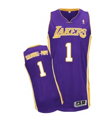 Youth Adidas Los Angeles Lakers #1 Kentavious Caldwell-Pope Authentic Purple Road NBA Jersey