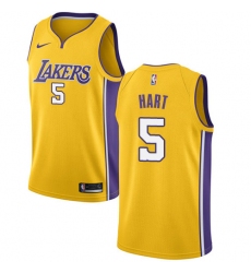 Women's Nike Los Angeles Lakers #5 Josh Hart Swingman Gold Home NBA Jersey - Icon Edition