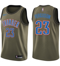 Youth Nike Oklahoma City Thunder #23 Terrance Ferguson Swingman Green Salute to Service NBA Jersey