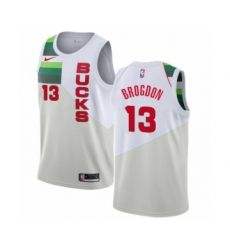 Women's Nike Milwaukee Bucks #13 Malcolm Brogdon White Swingman Jersey - Earned Edition