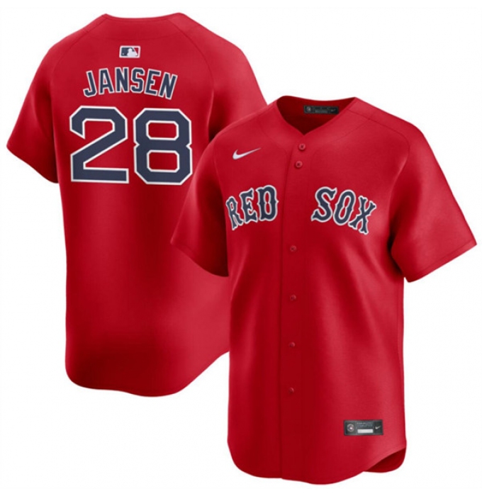 Men's Boston Red Sox #28 Danny Jansen Red 2024 Alternate Limited Stitched Baseball Jersey