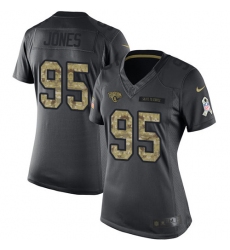Women's Nike Jacksonville Jaguars #95 Abry Jones Limited Black 2016 Salute to Service NFL Jersey