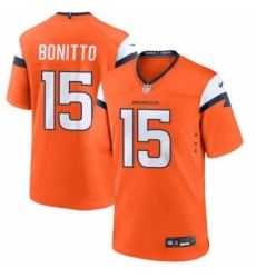 Men Denver Broncos #15 Nik Bonitto Orange 2024 Stitched NFL Jersey