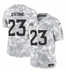 Men's Denver Brocos #23 Audric Estime 2024 Salute to Service Stitched Limited NFL Jersey