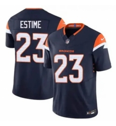 Men's Denver Brocos #23 Audric Estime Navy 2024 F U S E Stitched Limited NFL Jersey