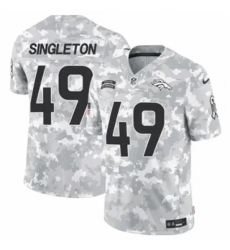 Men's Denver Brocos #49 Alex Singleton 2024 Salute To Service Stitched Limited NFL Jersey