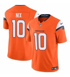 Youth Denver Broncos #10 Bo Nix Orange F U S E Vapor Limited Stitched Football Jersey