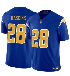 Men's Los Angeles Chargers #28 Hassan Haskins Royal 2024 F.U.S.E Vapor Limited Stitched Football Jersey