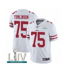 Youth San Francisco 49ers #75 Laken Tomlinson White Vapor Untouchable Limited Player Super Bowl LIV Bound Football Jersey