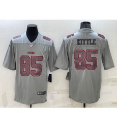 Men's San Francisco 49ers #85 George Kittle Grey Atmosphere Fashion 2022 Vapor Untouchable Stitched Limited Jersey